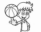 Baloncesto Jugador Dibujar Giocatore Basketteur Coloriage Basquet Colorier Acolore Coloritou sketch template