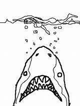 Jaws Coloring Pages Shark Drawing Printable Famous Color Outline Jaw Getdrawings Search Again Bar Case Looking Don Print Use Find sketch template