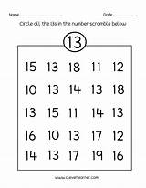 Number Worksheets 13 Thirteen Writing Activities Preschool Kindergarten Printable Counting Practice Identification sketch template