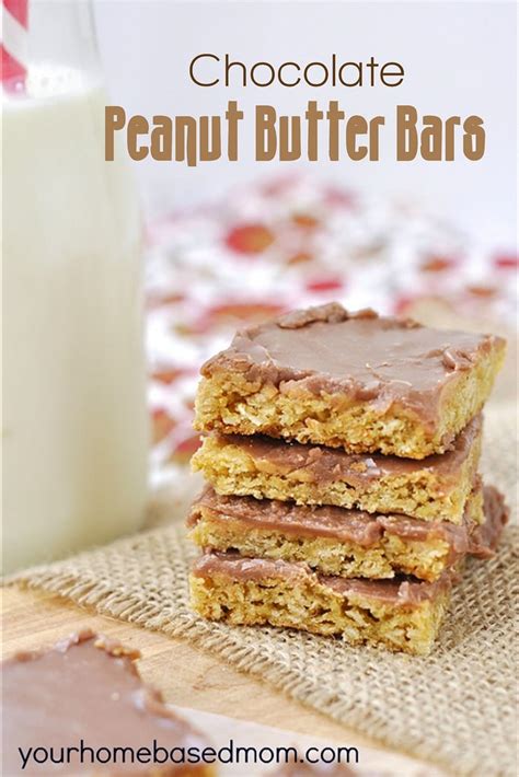 Chocolate Peanut Butter Bars Recipe From Your Homebased Mom