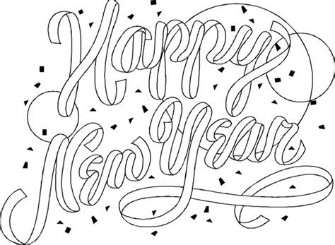 happy  year  printable coloring pages  calendar template site