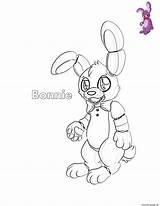 Bonnie Fnaf Coloring Cute Pages Sheet Printable Print Sheets Color Nights Freddy Five Book sketch template