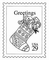Coloring Stamp Christmas Stamps Pages Sheets Postage Usps Postal Activity Stocking Holiday Colouring Template Collecting Service Choose Board Hobby Objects sketch template