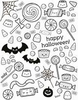 Coloring Candy Halloween Corn Pages Printable Happy Cute Colouring Color Kids Uncolored Pumpkin Scary Kawaii Getcolorings Treat Print Trick Ooly sketch template