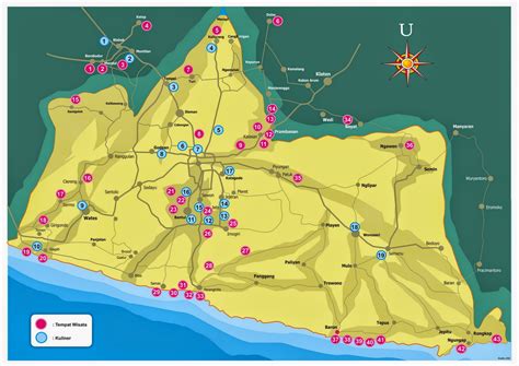 peta yogyakarta beserta tempat wisata tempat wisata indonesia