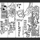 Bookmarks Coloring sketch template