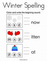 Spelling Winter Coloring Built California Usa sketch template