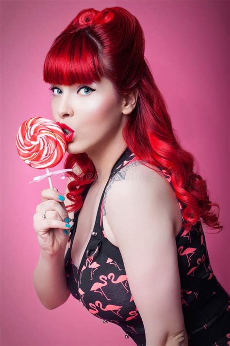 pin up girl with lollipop stock image image of fashion 54629997