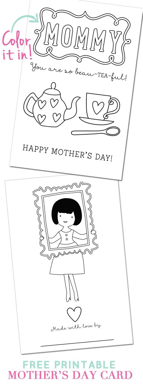 printable mothers day card pizzazzerie