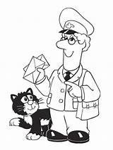 Postman Pat Coloring Pages Drawing Colouring Mail Delivering Color Jess Kids Mailman Easy Paintingvalley Print Printable Pictorial Clifton Bulk Explore sketch template