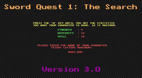 sword quest   search  abandonware