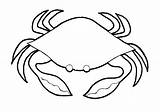Crab Easy Coloring Pages Color Printable Draw Print sketch template