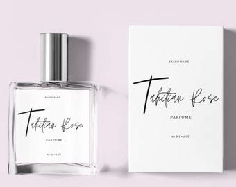perfume label design etsy
