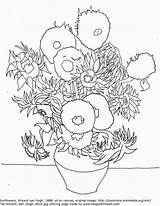 Gogh Sunflowers Girassois Kleurplaat Girassol Desenho Zonnebloemen Happyfamilyart Sonnenblumen Downloaden Ausmalen Tournesols sketch template