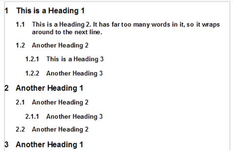 style headings  subheadings examples chapter
