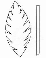 Palm Leaf Leaves Coloring Tree Pages Template Printable Drawing Branch Cut Simple Craft Templates Clip Sunday Crafts Pattern Toddlers Color sketch template