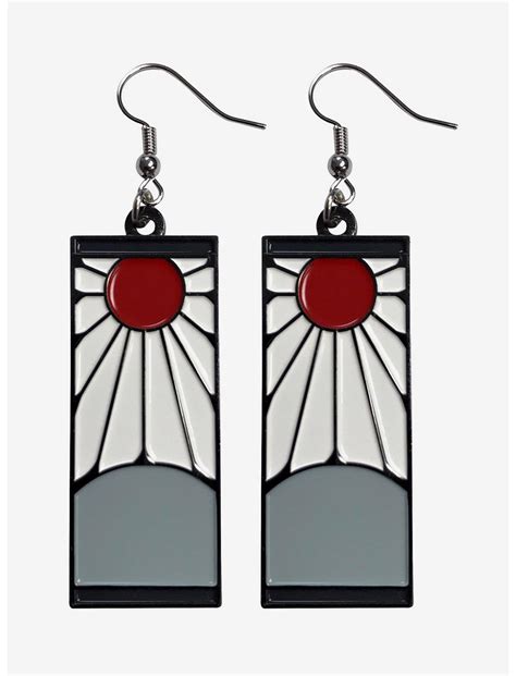 demon slayer kimetsu no yaiba tanjiro hanafuda earrings hot topic