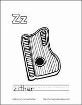 Zither Instrumentos Musicales Cítara Cithare sketch template