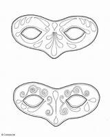 Masken Malvorlage Ausmalbilder Carnival Masker Masquerade Kostenlose sketch template