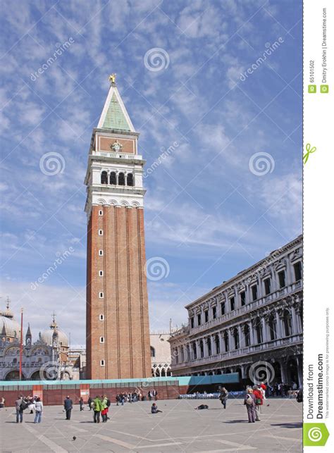 Italy Venice Bell Tower Of San Marco St Mark S