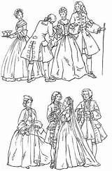 Clothing Century 18th 1700 Fashion 1800 1730 Historical 1735 Americanrevolution Sketches Women Coloring Stays Costume Men sketch template