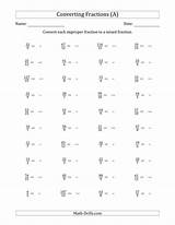 Fractions Mixed Improper Visit Worksheets sketch template