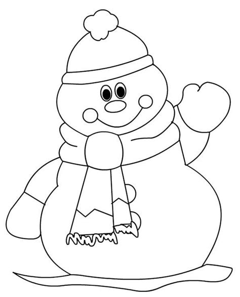 simple snowman coloring pages  getcoloringscom  printable