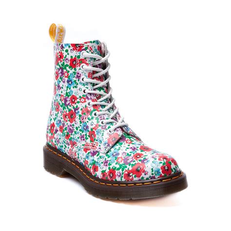 drmartens pascal white floral leather womens boots ebay