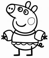 Peppa Colouring sketch template