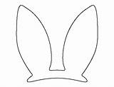 Ears Bunny Easter Printable Pattern Template Clipart Outline Clip Use Crafts Library Gif Terms sketch template