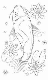 Koi Fish Drawing Line Drawings Japanese Draw Dessin Simple Realistic Coloring Tattoo Pages Poisson Paintingvalley Lily Carp Coloriage Painting Tutorial sketch template