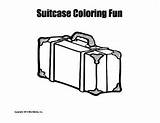 Suitcase Flannel sketch template