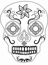 Calavera Caveira Skulls Muertos Mexicana Scribblefun sketch template