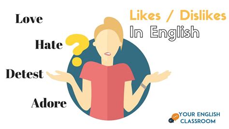 English Vocabulary Lesson Speaking About Likes And Dislikes Youtube