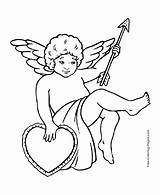 Cupid Coloring Pages Valentine Valentines Arrow Heart Kids Cupids Youthful Printable Drawing Holiday Color Sheets Saint Hearts Activity Surfnetkids Clipart sketch template