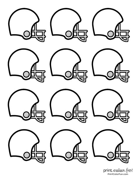 football helmet template printable