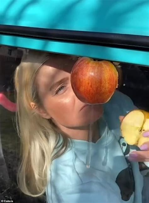 Core Blimey Driver Demonstrates Novel Way To Cut An Apple In Half