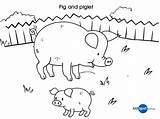 Pigs Piglet Piglets Schwein sketch template