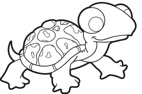 cartoon turtle coloring pages  getdrawings