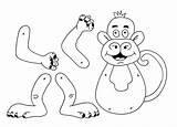Puppet Monkey Coloring Finger Template Pages Elephant Pdf Colouring Activity Anansi Spider Templates Hippo sketch template