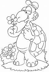 Coloring Turtle Pages Flower Color Adult Choose Board sketch template
