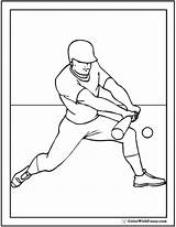 Coloring Baseball Pages Run Printable Bunt Print Batter Colorwithfuzzy sketch template