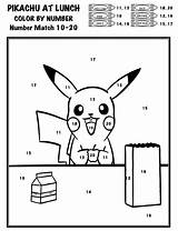 Color Number Pokemon Pikachu Coloring Math Back School Worksheets Pages Printable Lunch Divide Subtract Multiply Add Teacherspayteachers Pokémon Kids Students sketch template