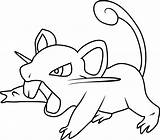 Rattata Thundurus Pokémon Coloringpages101 sketch template