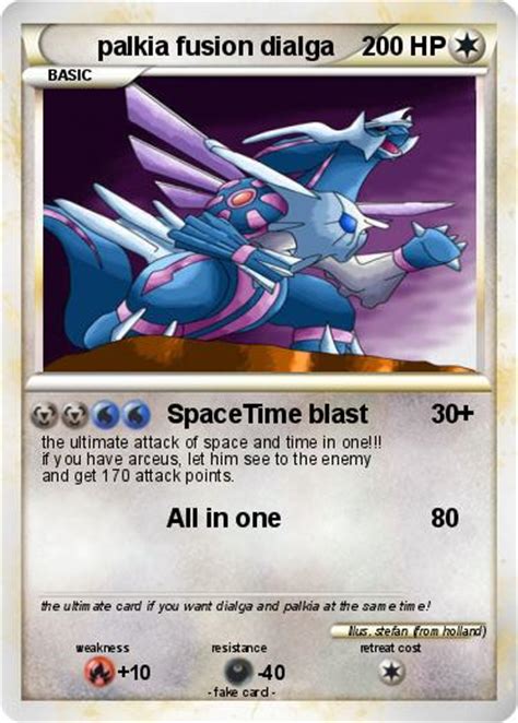 pokemon palkia fusion dialga spacetime blast  pokemon card