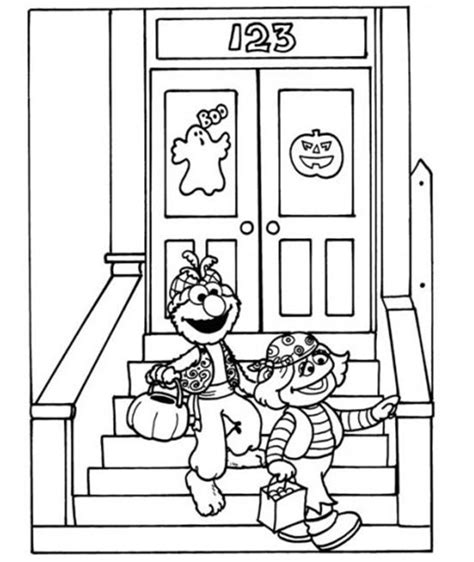 halloween coloring pages  kids  printables sesame street elmo