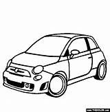 Abarth Fiat 500c Chrysler Volt Coloriages Nissan sketch template