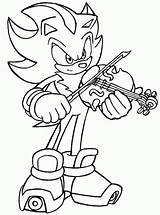 Sonic Coloring Pages Hedgehog Violin Shadow Friends Playing Book Printable Color Super Team Print Amy Library Clipart Rose Popular Getcolorings sketch template