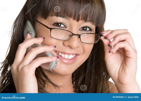 cell phone girl stock image image  woman telephones