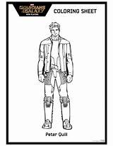 Quill Peter Guardians Coloring Galaxy Sheet Pages Printable Printables Visit Click sketch template
